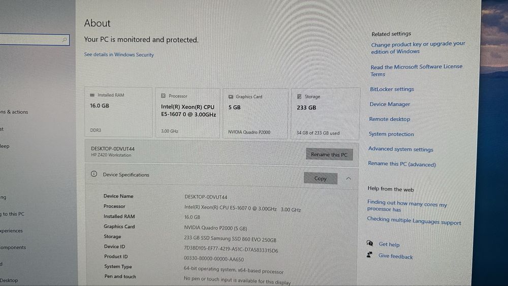 PC HP Z420 Workstation