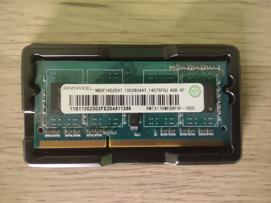 4 броя рам памет за лаптоп 4GB 1RX8 PC3L-12800S-11-13-B3