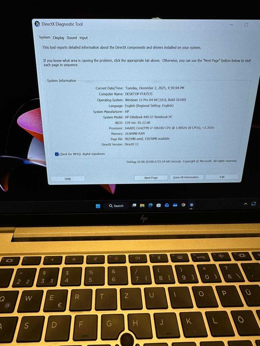 Laptop HP Elitebook 840 G7, I7 Notebook