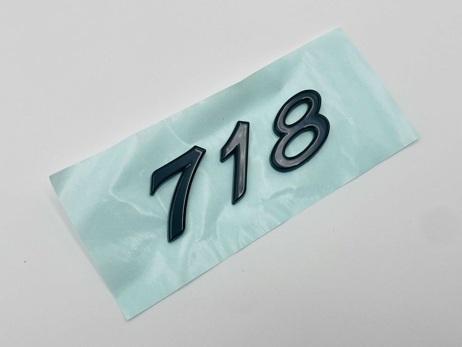 Emblema Compatibila PORSCHE 718 negru