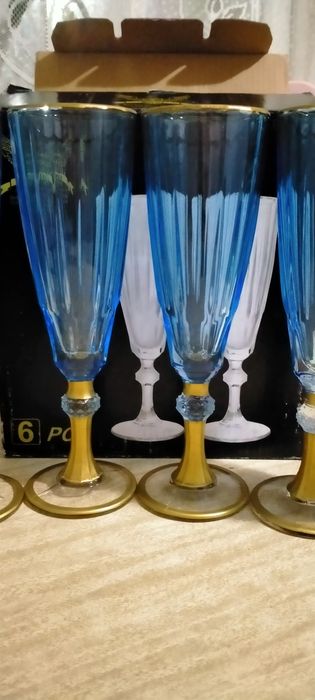 Синий Фужеры для сок