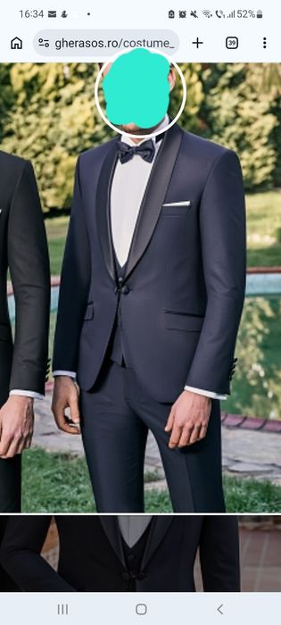 Costum Gherasos bleumarin inchis(  aproapenegru)