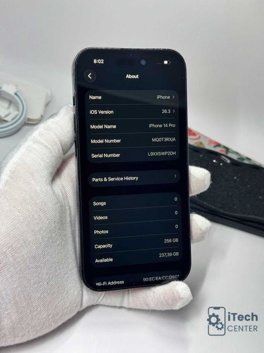 iPhone 14 Pro, 256GB, Black, 100% батерия, КАТО НОВ, ГАРАНЦИЯ!