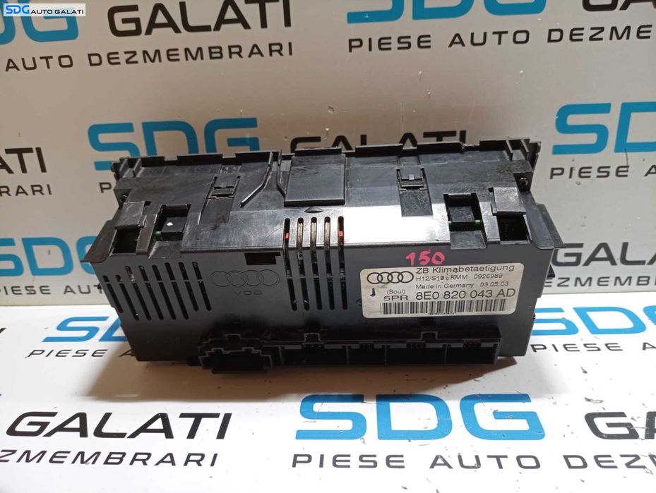 Climatronic Panou Comanda AC Aer Conditionat Clima Audi A4 B6 2001 - 2005 Cod 8E0820043AD [M7813]