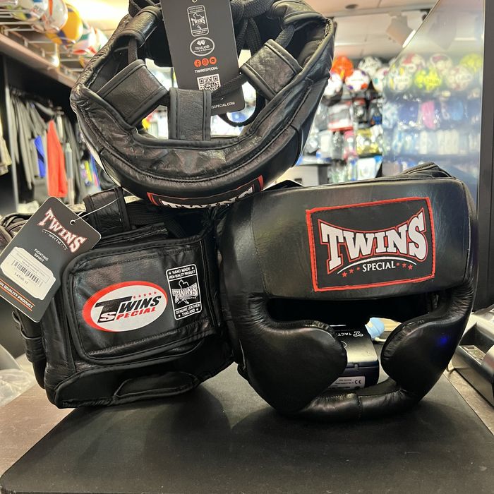 Кожаный Шлем тренировочный Twins