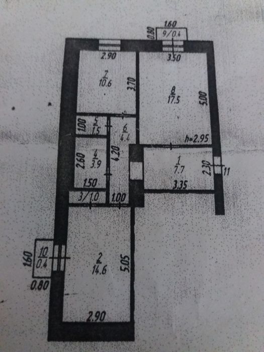 2х комнатная квартира.