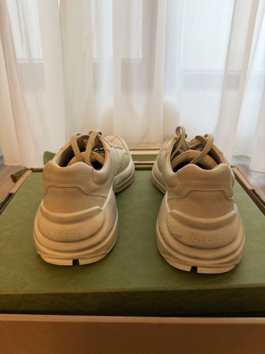 Gucci Rhyton Distressed Leather Sneakers Mouth