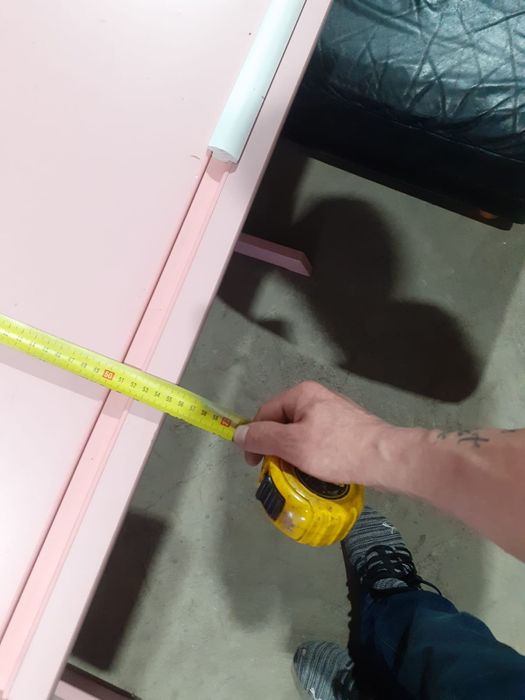 Masa birou, roz, lemn reglabila