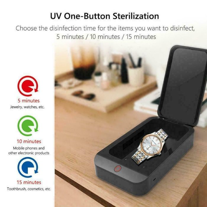 Sterilizator UV telefon mobil,Bijuterii,Ceas