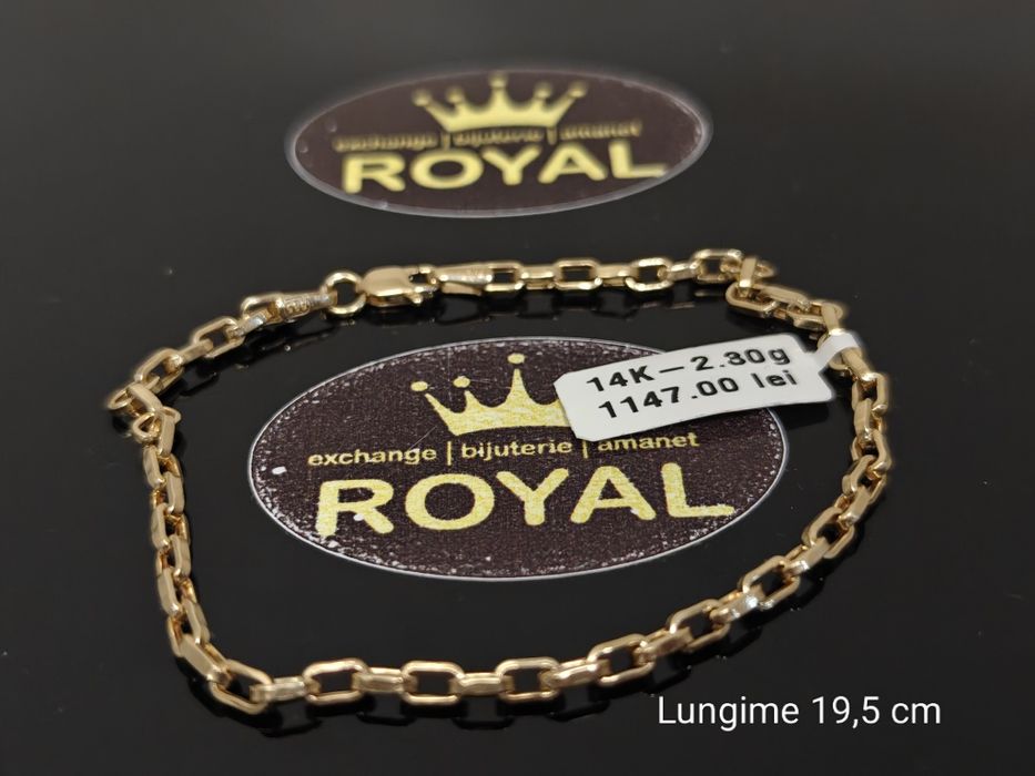 Bijuteria Royal: Brățară aur 14k/2.30 gr