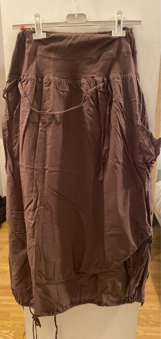 Fusta lunga dama stil boho, maro, talie elastica, lejera