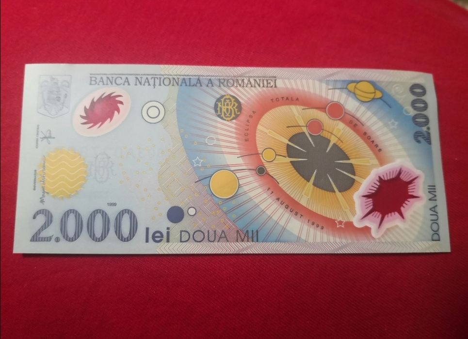 Bancnota 2000 lei eclipsa