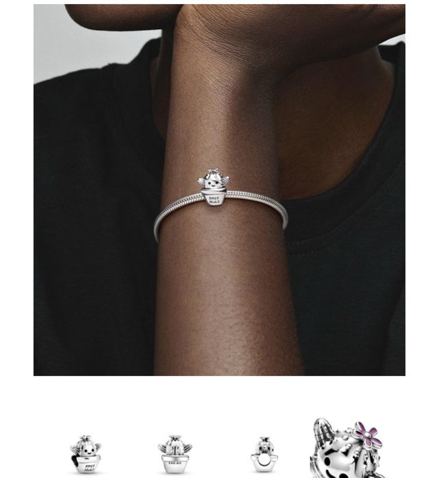 ⸻  Оригинален талисман Pandora “Free Hugs” (Кактус)