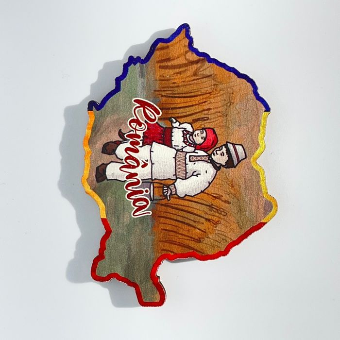 Suvenir Romania - gentuta monede, Evantai, magnet frigider