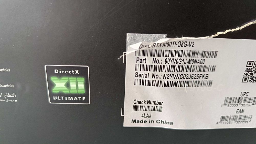 Видеокарта ASUS GeForce RTX 3060 Ti 8GB LHR - NVIDEA