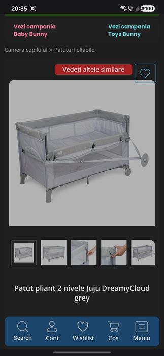 Pătuț pliabil copii