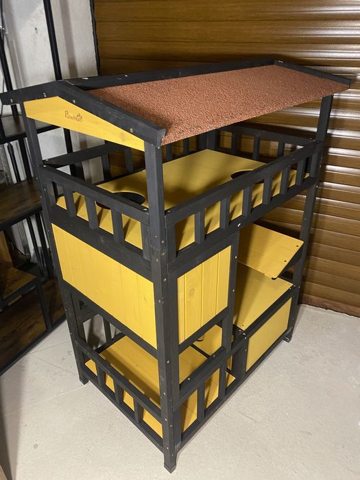 Външна катерушка / къщичка за котки PawHut