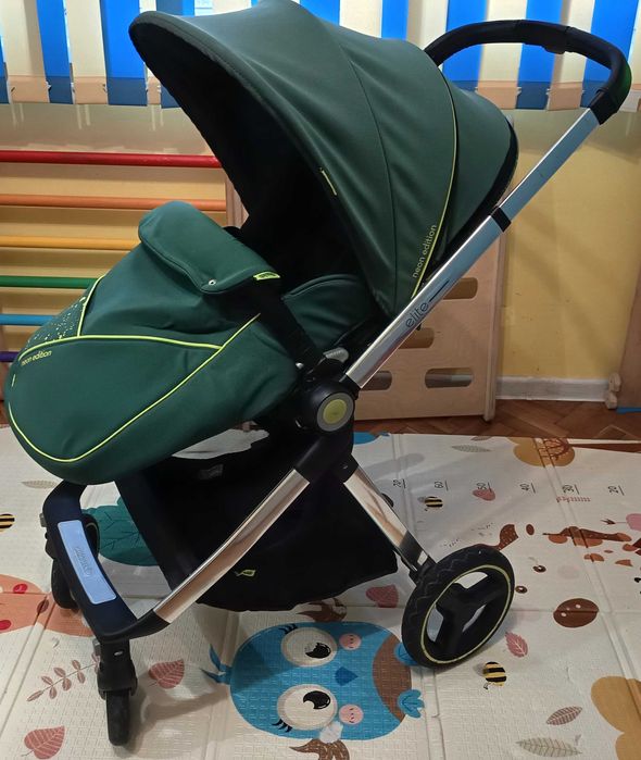 Детска количка Чиполино Елит Авокадо с три коша включени в цената.