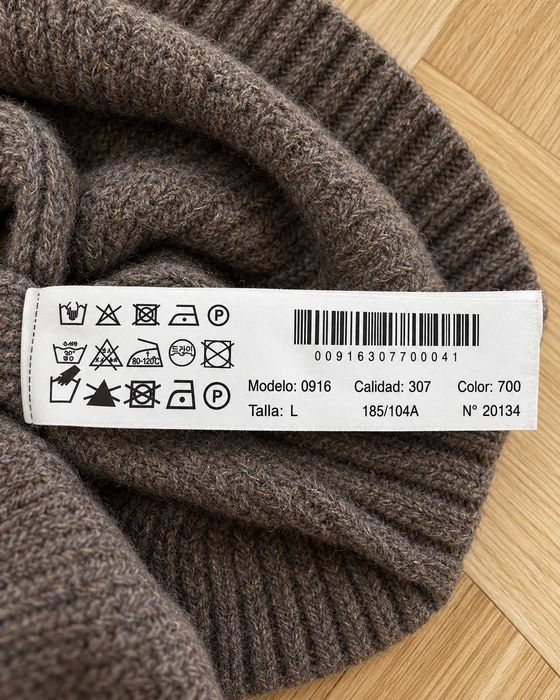 Pulover Massimo Dutti bărbați maro, cu torsade, din lână și yak Mărimea L