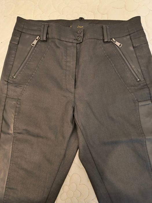 Дамски панталон с кожен кант Юнона