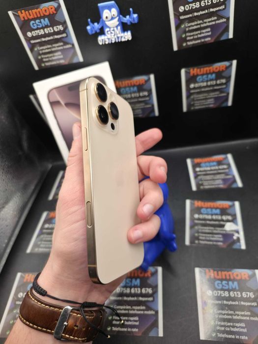 iPhone 16 Pro Max / Desert / 256GB / Baterie 100% / Garanție / Rate