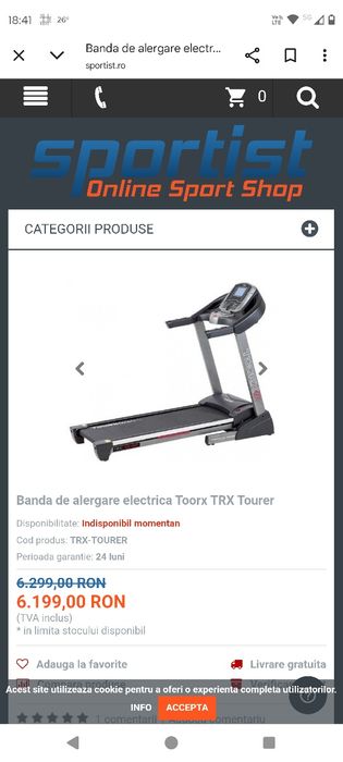 Banda de alergare electrica Toorx TRX Tourer