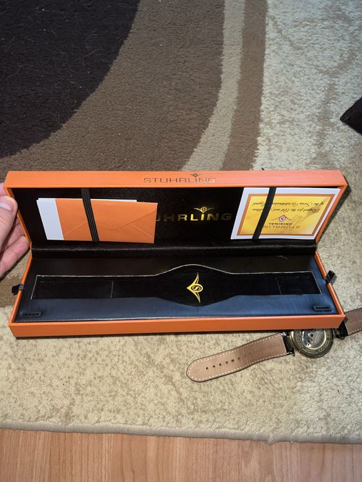 Ceas Stuhrling Emperor Grand Dual Time Automatic Skeleton,