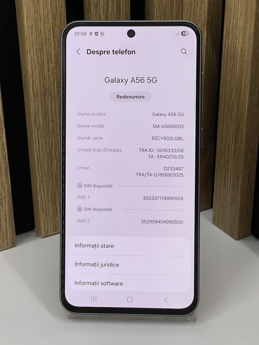 Samsung A56 128Gb 8Gb ram Garantie / Factura #60574