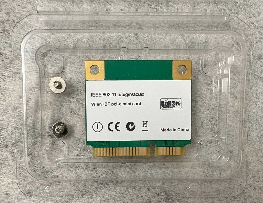 Placă Rețea Wi-Fi 6E Intel AX210, Tri-Band, Bluetooth 5.3, Mini PCI-E, NOUĂ