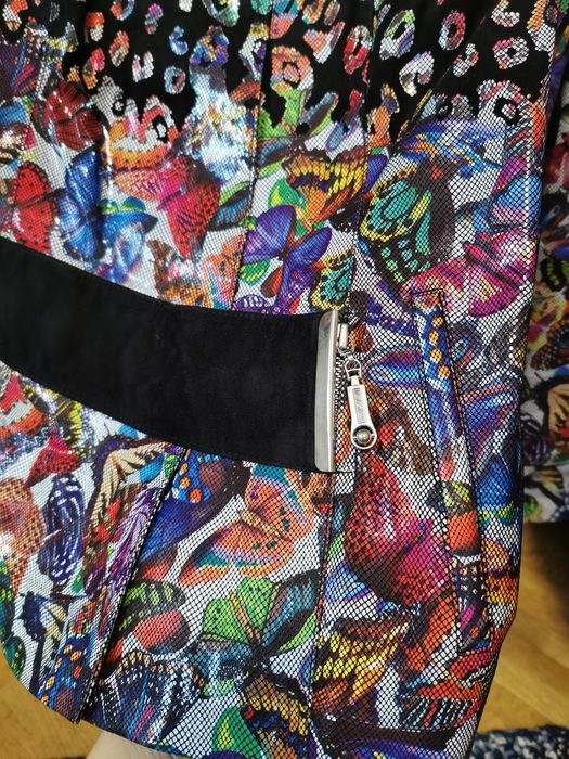 Jacheta/geaca din piele naturala printata cu tehnologia laser, Noua