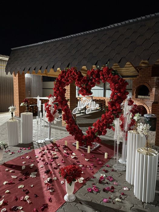 Оформление предложения руки и сердца MARRY ME
