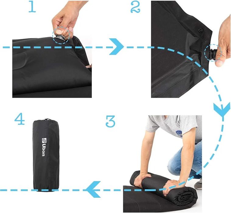 Saltea de aer cu spuma si perne