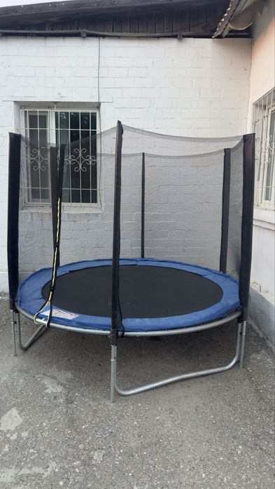 Батут каркасный синий