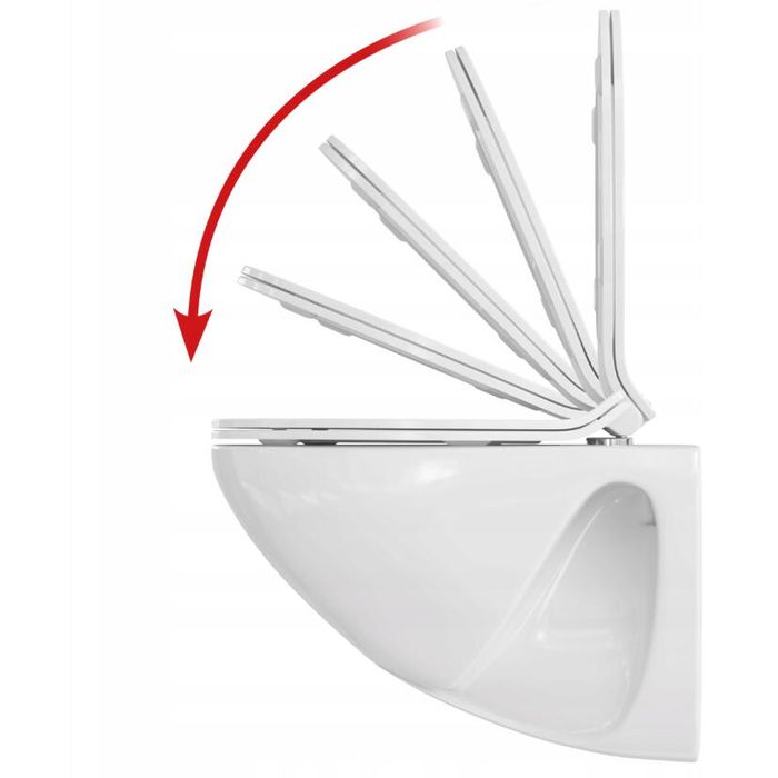 Capac wc super slim, inchidere silentioasa, duroplast, Sepio