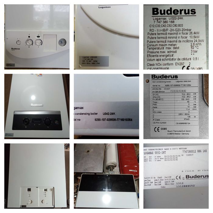 Depozit piese s.h. centrale BUDERUS LOGAMAX diverse modele.