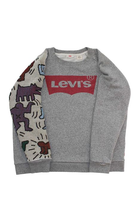 Levi's Hoodie Reworked x Keith Haring tapestry