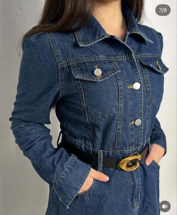 Женское джинсовое платье