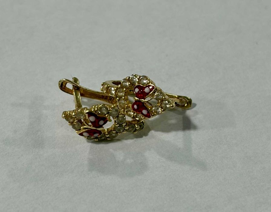 Златни обеци 1.35 грама 14 карата