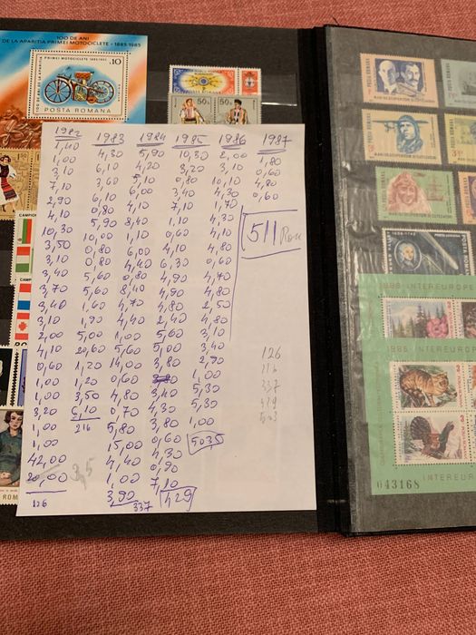Album filatelic România neștampilate 1982-1986