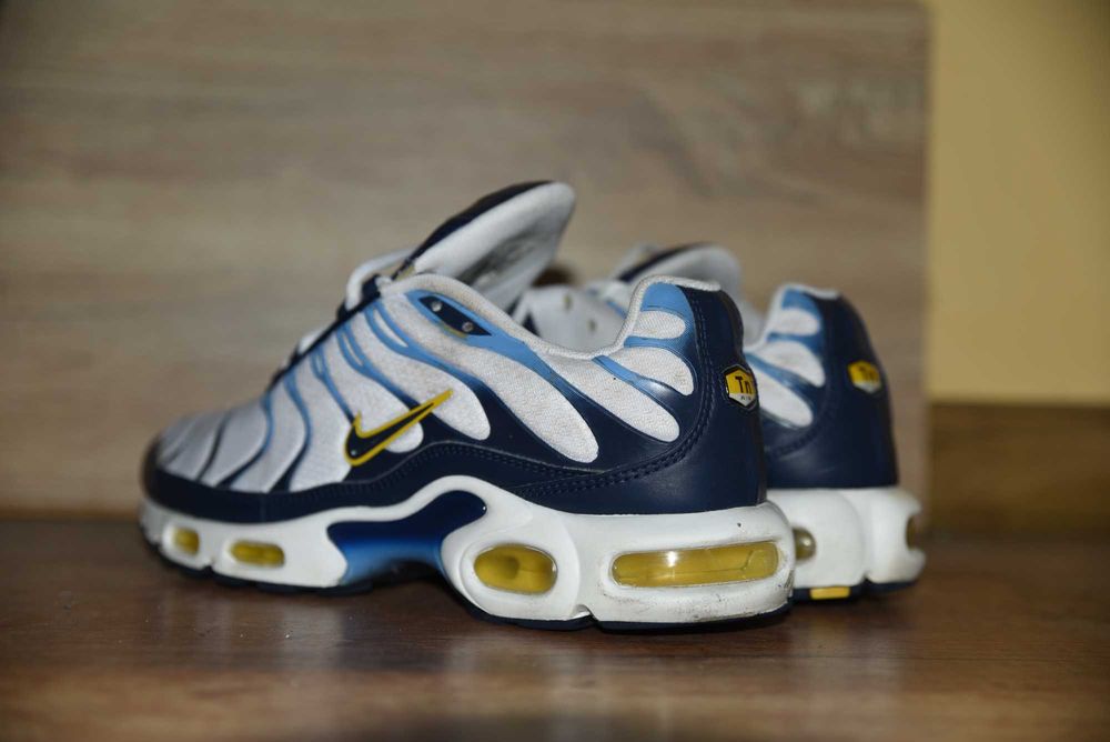 Nike Air Max Plus White Navy Gold, оригинални, номер 43
