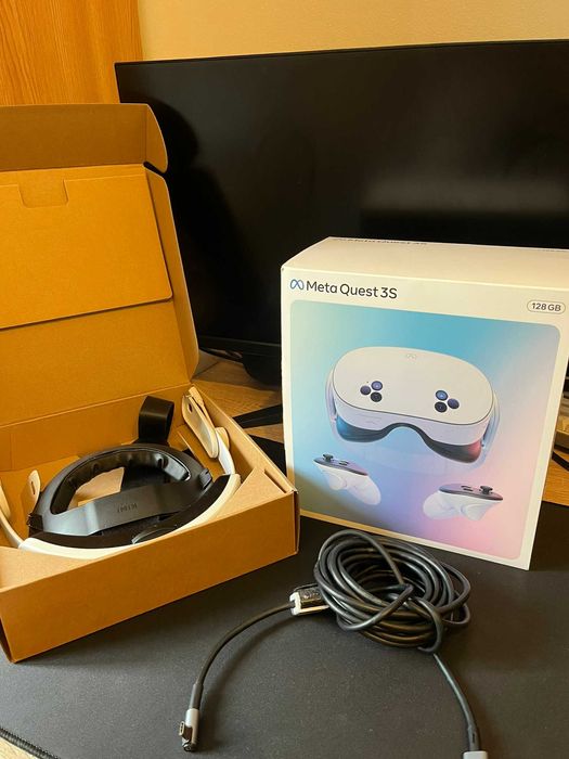 Meta Quest 3S 128GB + Link 5m + strap baterie K4 Boost