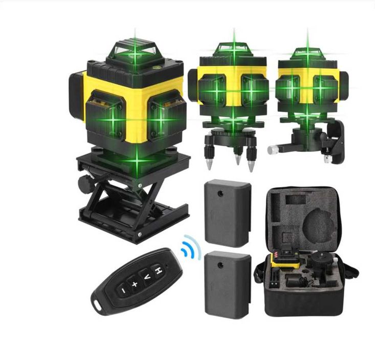 Nivela Laser 16 Linii 360 grade cu 2 acumulatori inclusi & telecomanda
