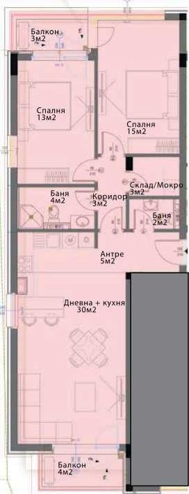 Предлагаме Ви тристаен апартамент в жк. Модерно предградие