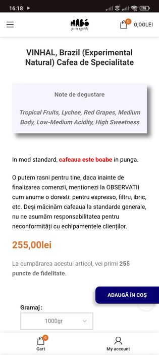 MABÓ Coffee cafea prăjită