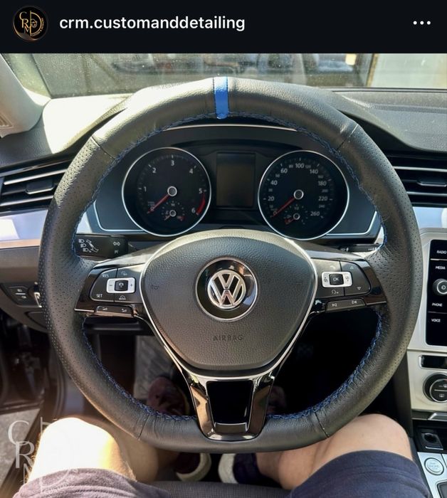 Husa volan VW Golf 7 Mk7 Touran Up New Polo Jetta Passat B8, Golf