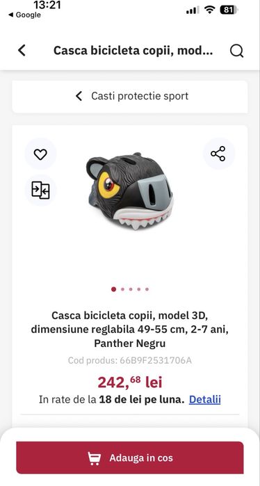 Cască Bicicleta /Role/Trotinetă  -Crazy safety
