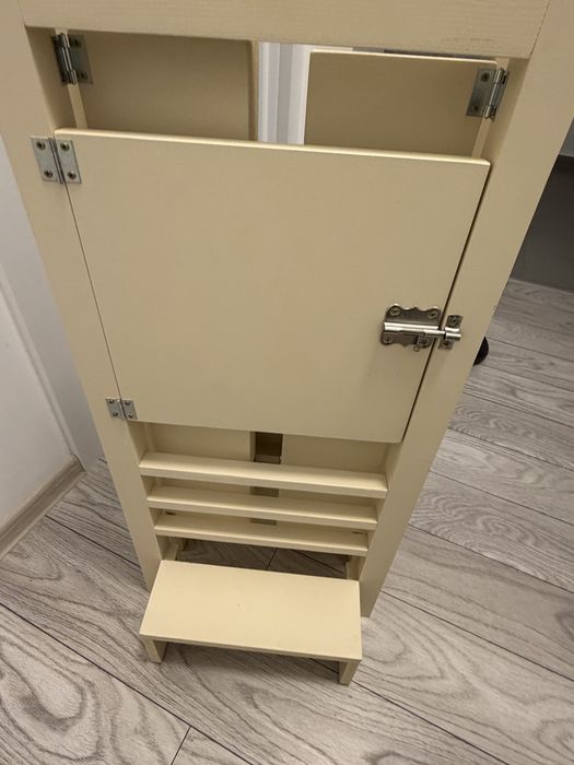 Vand turn de activitati pliabil/learning tower crem