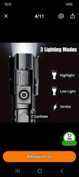 Lanterne LED reîncărcabile cu lupă