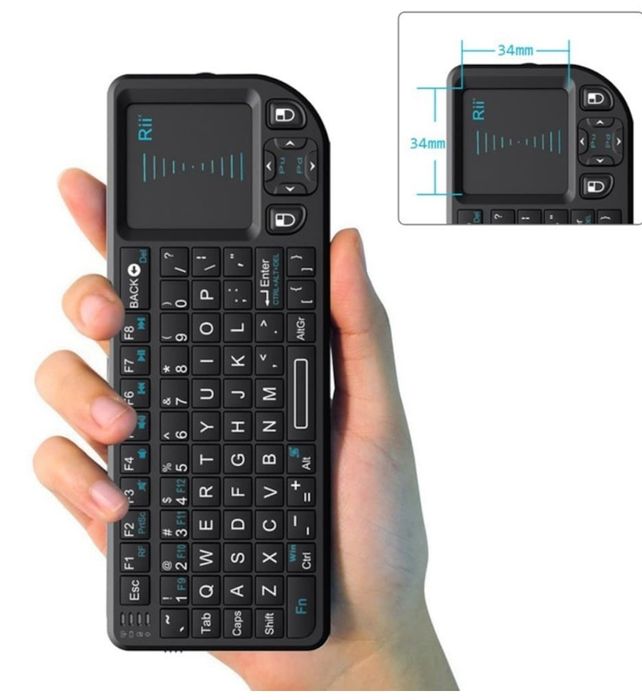 Мини безжична клавиатура с мишка и лазерна показалка