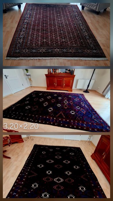 Covor de lana lucrat manual